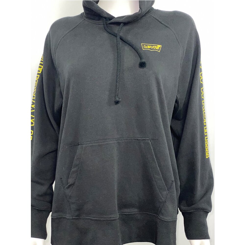 Levi's x Star Wars Women Sweatshirt Size L Black Hoody Logo Chewbacca Pullover - Picture 2 of 13